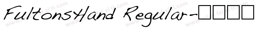 FultonsHand Regular字体转换